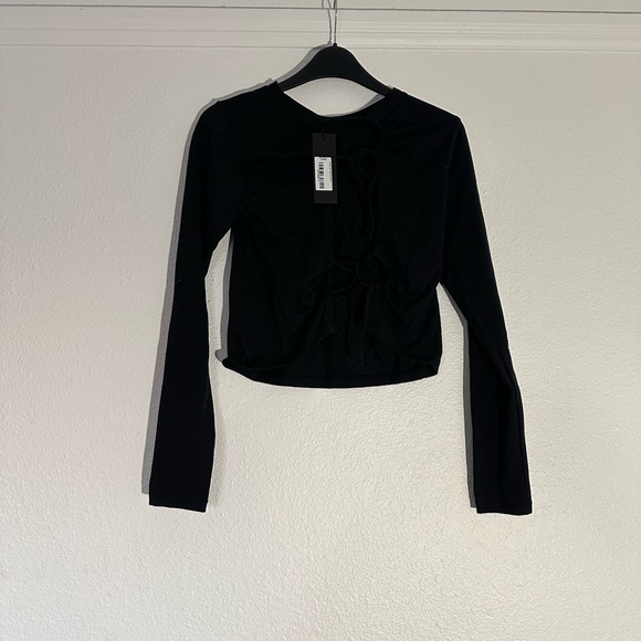 NWT Motel Rocks Suratmi Long Sleeve Top In Black new with tags size Small - Picture 4 of 4